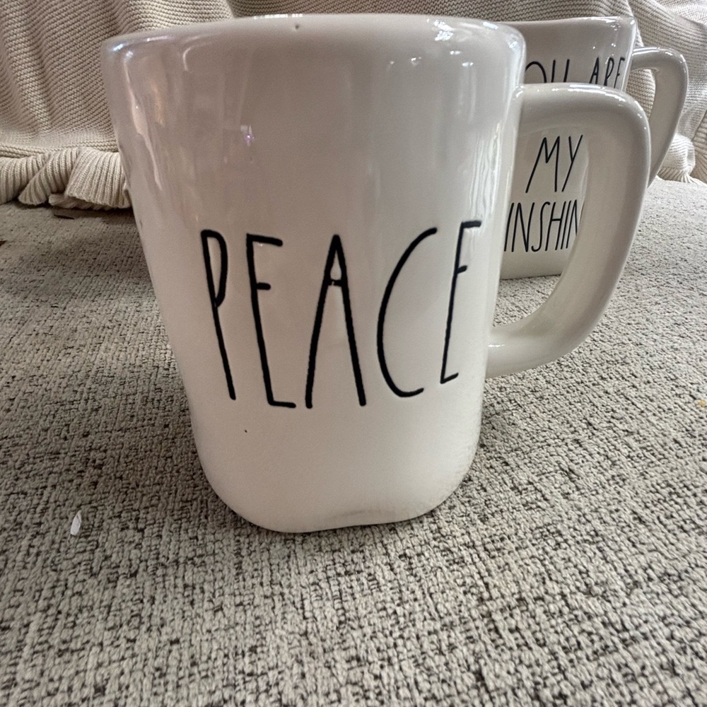 Rae Dunn Cream 'Peace' Mug